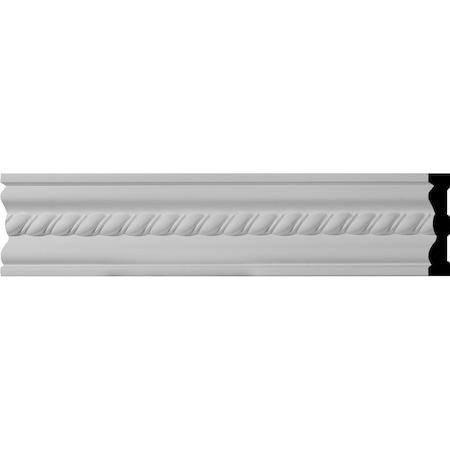 Ekena Millwork SAMPLE - 4"H x 3/4"P x 12"L Oslo Rope Chair Rail or Casing Moulding SAMPLE-MLD04X00OS
